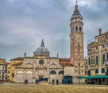 North side of Santa Maria Formosa church, Castello sestiere, Venice, Italy.