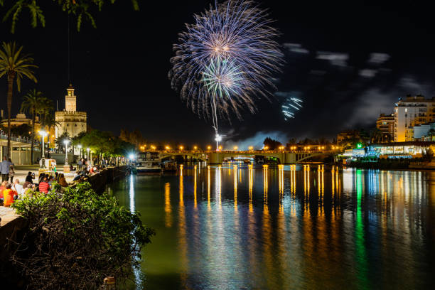istock Fireworks, April Fair, Seville 2028221346