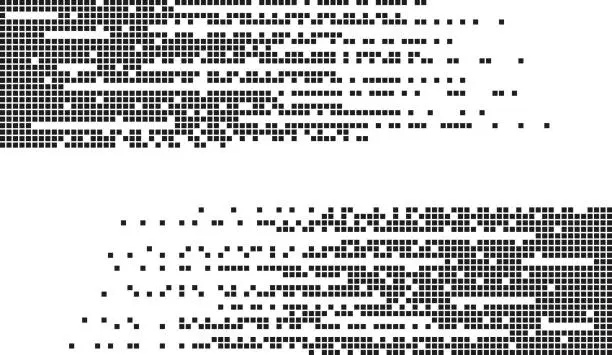 Vector illustration of Pixel art horizontal lined background