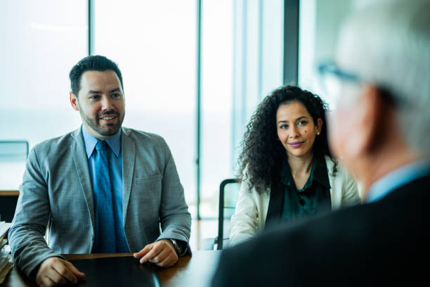 istock Coworkers talking on business meeting on office 2028295431