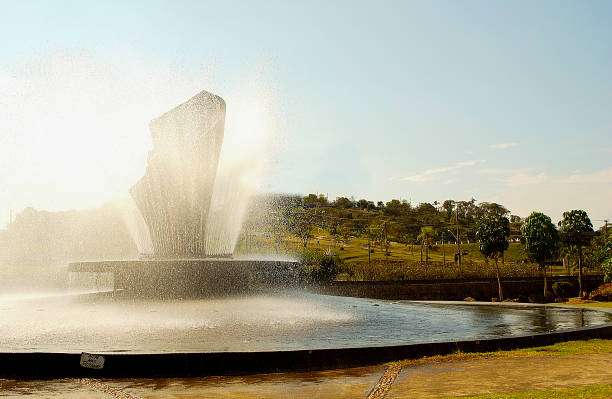 Water fountain in the square