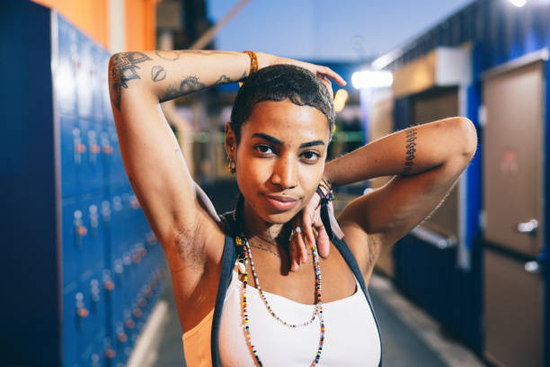 istock Woman posing in front of the camera 2028357900