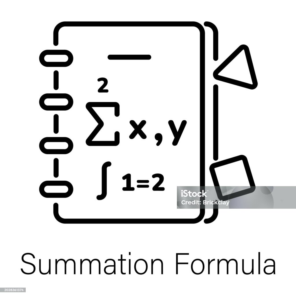 Summerization Math Summation Formula Stock Illustration - Download Image Now - Homework ...