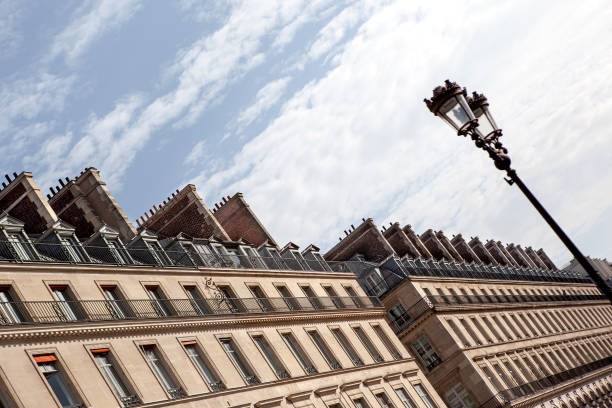 Facades in rue de Rivoli in Paris