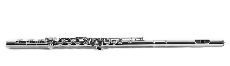 Flute music. Flute instrument isolated on white background