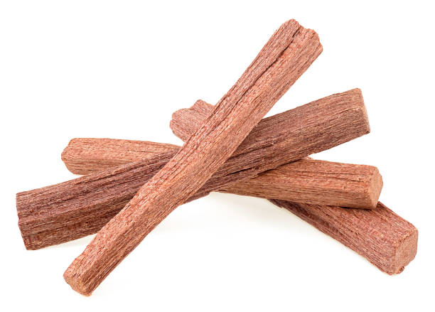 istock Red sandalwood sticks isolated on a white background. Chandan. 2028409385