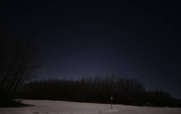 istock Starry Night over Snowy Pigeon Lake 2028417296
