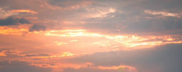 istock Beautiful colorful cloudy sunset sky background 2028428642