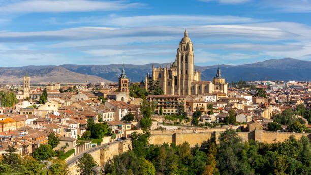 istock Segovia, Spain skyline with Segovia Cathedral at the top. 2028441875