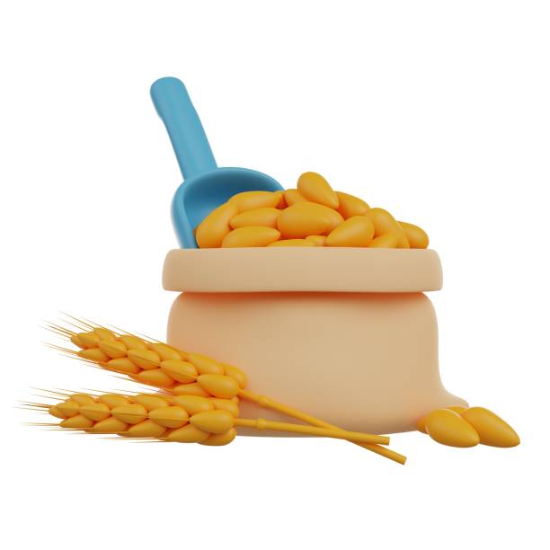 Bag of Wheat 3D render icon