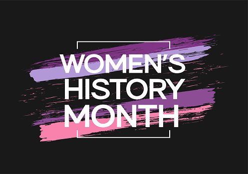 Women's History Month watercolor poster, card, March. Vector illustration