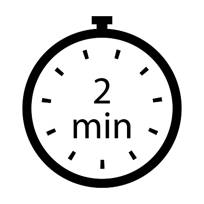 Timer 2 min line icon. Time, stopwatch, alarm clock, clock, run, second, speed, hour, minute, record, sport, cooking. Vector icon for business and advertising