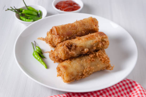 istock Sosis solo is a deep fried snack with shredded chicken inside, available in traditional markets or street food sellers 2028782266