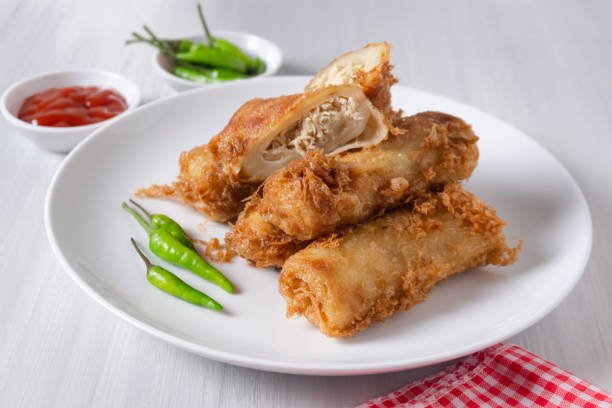 istock Sosis solo is a deep fried snack with shredded chicken inside, available in traditional markets or street food sellers 2028792940
