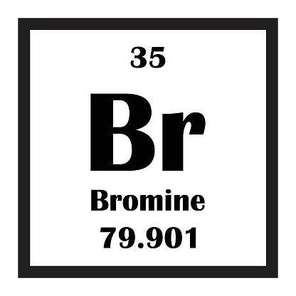 Bromine chemical element icon vector illustration design