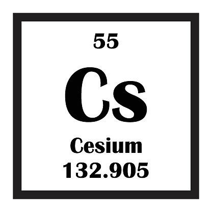 Cesium chemical element icon vector illustration design
