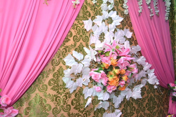 Wedding concept.  Wedding backdrop decoration.