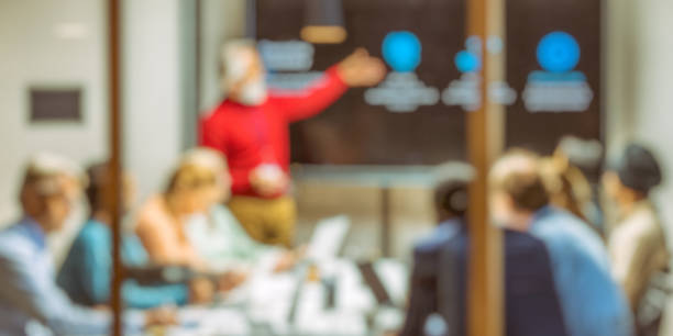 istock Defocused shot of man  giving presentation 2028849452