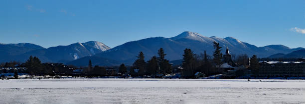 Mirroe Lake and the Adirondack Mountains