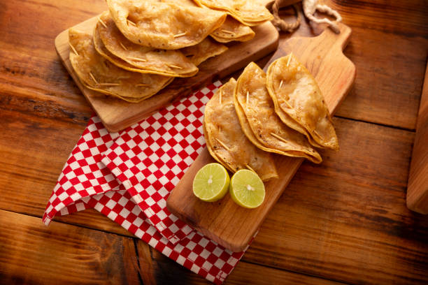 istock homemade fried fish quesadillas topview 2028963450