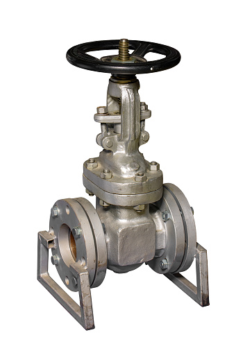 Industrial valve in machine room