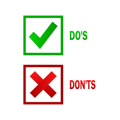 Do and don't. Vector illustration