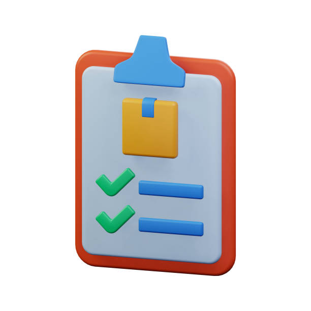 istock package box on document paper for delivery check list report 3d rendered icon illustration design 2029131559
