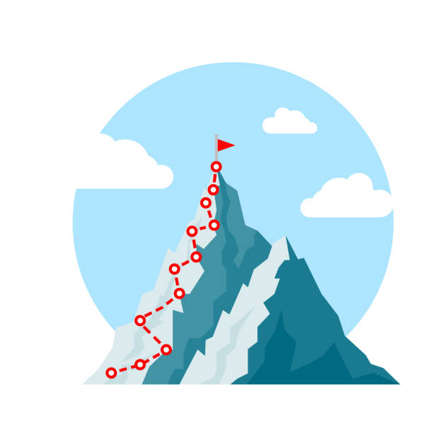 Mountain climb path challenge journey base infographic. Vector growth camp mountain climb way map Mountain climb path challenge journey base infographic. Vector growth camp mountain climb way map. government building infographic stock illustrations