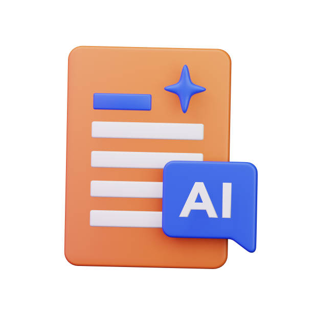 istock document paper text written by smart chat ai assistant 3d render icon illustration design 2029138276