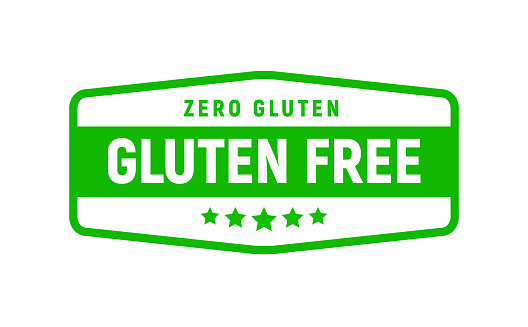 Gluten free logo icon. Vector gluten diet allergy symbol plant label icon