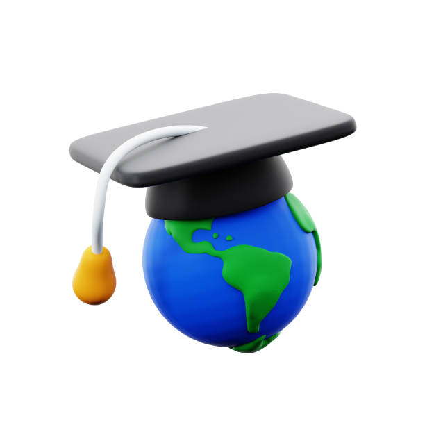 istock globe earth map with university toga hat for global graduation education 3d icon illustration render design 2029151684