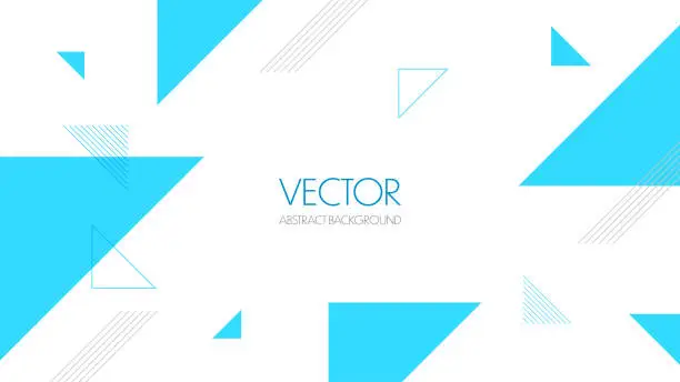 Vector illustration of Abstract background with blue triangles.