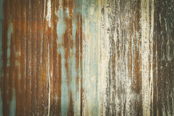 istock Old zinc wall texture background, rusty on galvanized metal panel sheeting. 2029175535