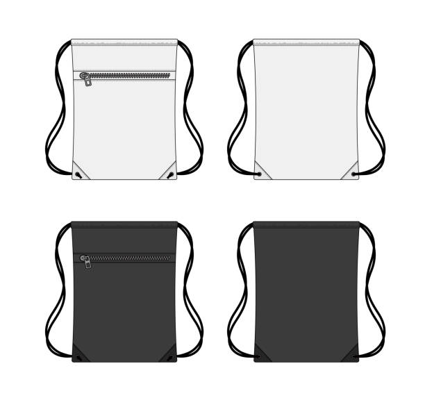 150+ Drawstring Bag Mockup Stock Illustrations, Royalty-Free Vector ...