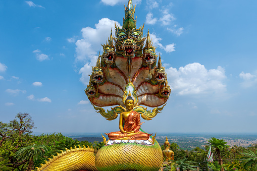 Buddha statue of wat tham pha daen temple,Sakon nakhon province ,Thailand.