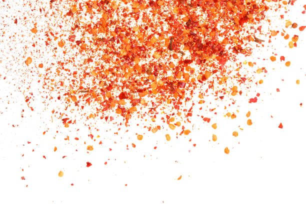 istock Red dried chili pepper on white background 2029271231