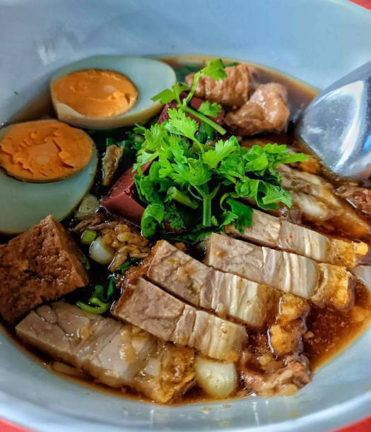 istock boiled Chinese pasta square or paste of rice flour. Thai food 2029347095