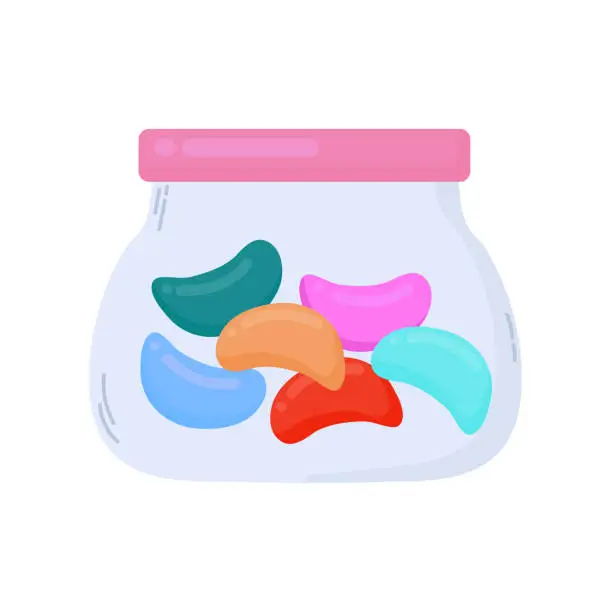 Vector illustration of Jelly beans icon clipart avatar logotype isolated vector illustration