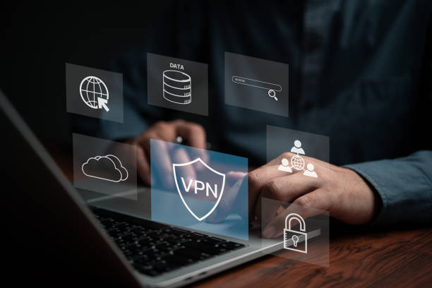 istock Protect data information is safe and online privacy and security with a VPN Virtual Private Network. Cyber security and privacy connection technology 2029395654