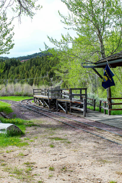 Vintage railroad tracks in Montana