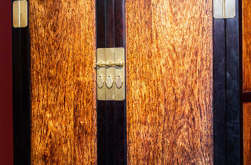 Old brass doorbell button