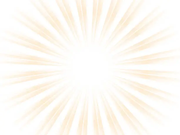 Vector illustration of Concentrated line background of the image of sun rays emitting a slightly cool light_light orange