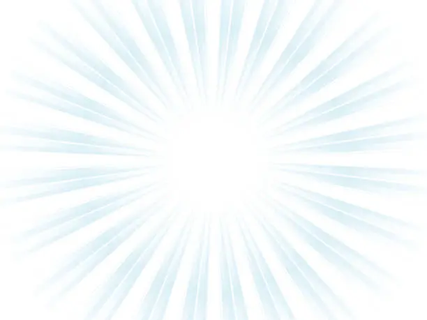 Vector illustration of Concentrated line background of the image of sun rays emitting a slightly cool light_light blue