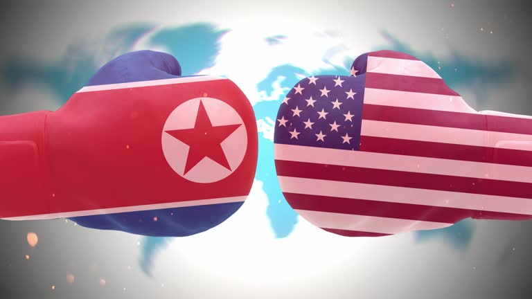 USA btw NORTH KOREA Diplomatic sparring Economic warfare Technological race Ideological confrontation Military standoff Trade skirmish Cultural clash Strategic competition Political rivalry Cyber conflict Intelligence battle Information war