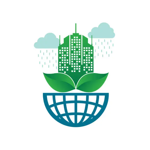 Vector illustration of green city