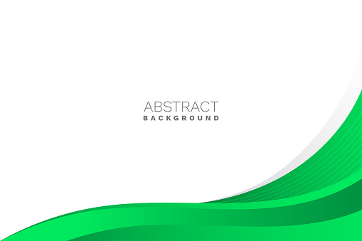 Abstract green wavy business style background. Vector illustrati