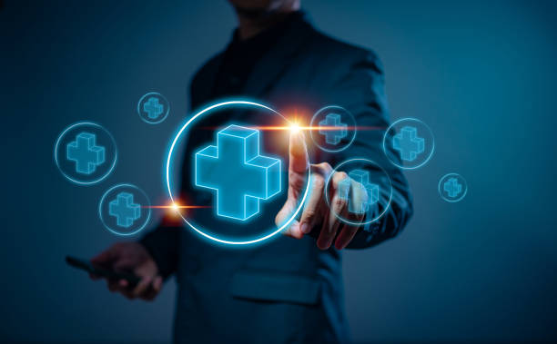 istock Businessman touching virtual blue plus sign to offer positive thing with thinking mindset or healthcare insurance symbol concept, like benefits, personal development, health insurance, growth concepts. 2029535979