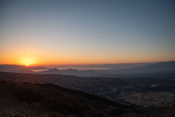 istock Beautiful sunset over Suruga Bay seen from Izu Skyrun 2029543207