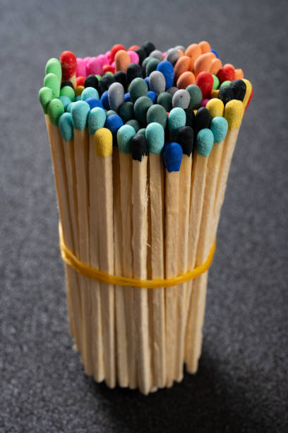 istock angle view bunch of colorful matchsticks at vertical composition 2029576814