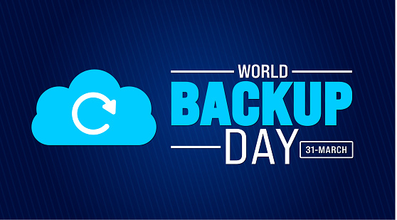 March is World Backup Day background template.